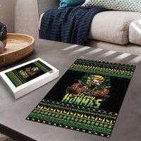 Merry Hunmas Puzzle Hunter Deer Santa Hat - Wonder Print Shop
