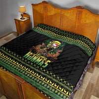 Merry Hunmas Quilt Hunter Deer Santa Hat - Wonder Print Shop