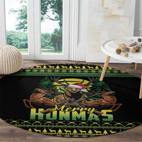 Merry Hunmas Round Carpet Hunter Deer Santa Hat - Wonder Print Shop