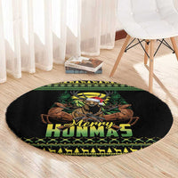 Merry Hunmas Round Carpet Hunter Deer Santa Hat - Wonder Print Shop