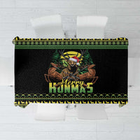 Merry Hunmas Tablecloth Hunter Deer Santa Hat - Wonder Print Shop