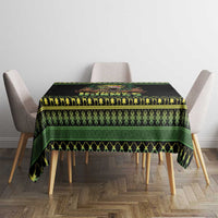 Merry Hunmas Tablecloth Hunter Deer Santa Hat - Wonder Print Shop