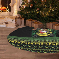 Merry Hunmas Tree Skirt Hunter Deer Santa Hat - Wonder Print Shop