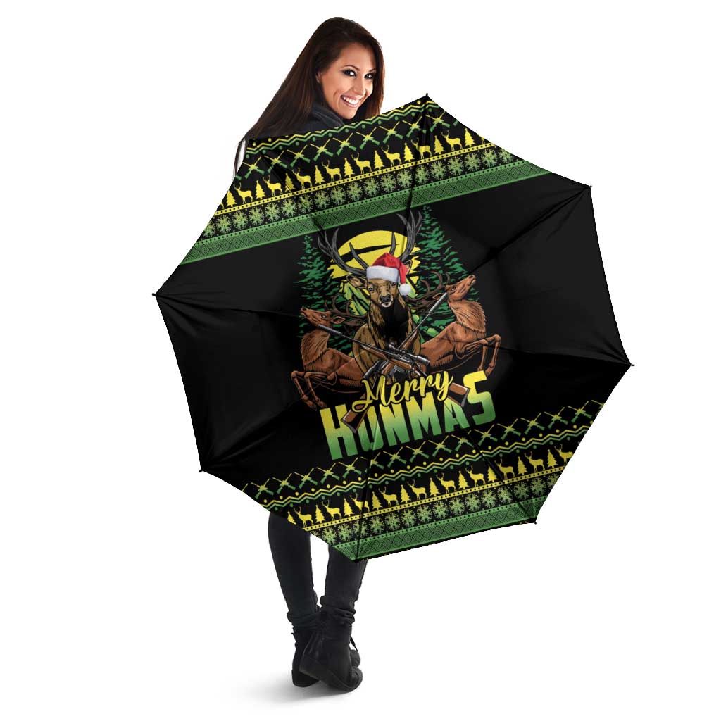Merry Hunmas Umbrella Hunter Deer Santa Hat - Wonder Print Shop
