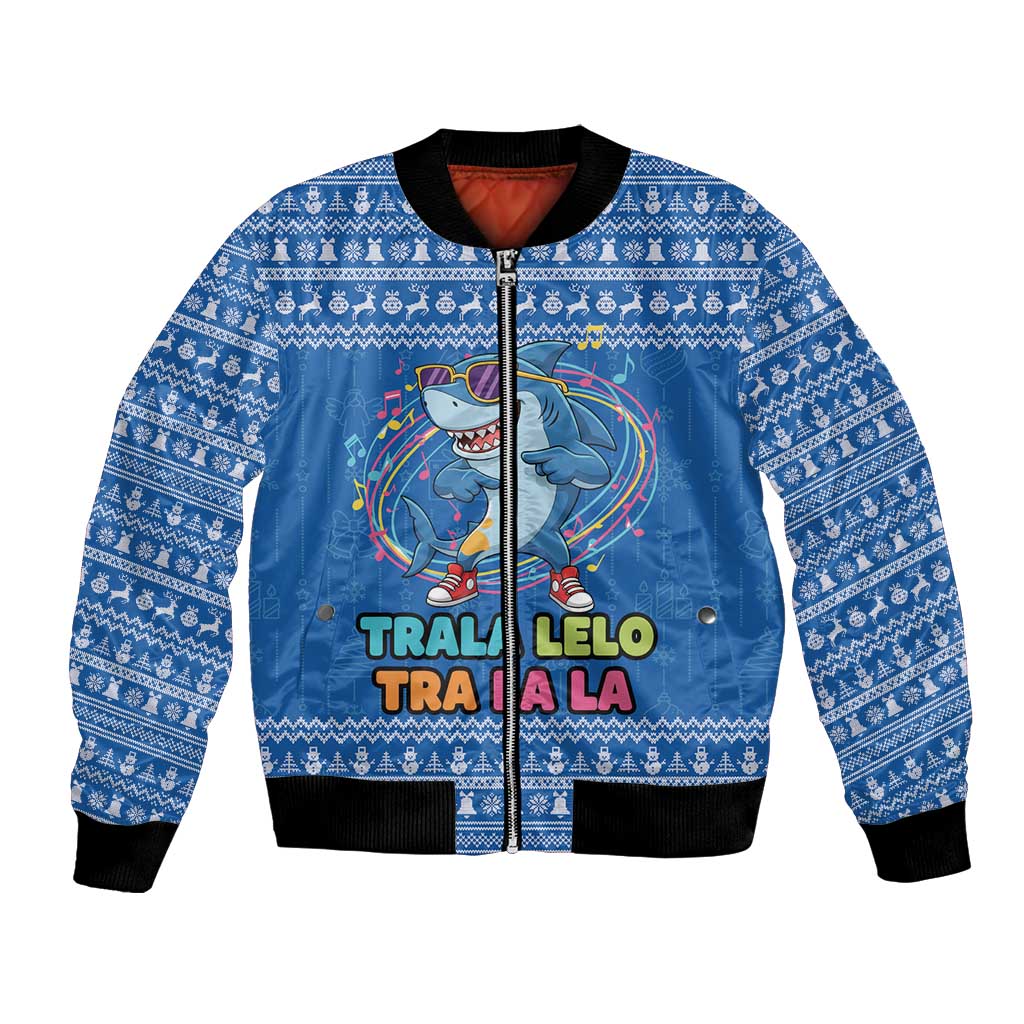 Brainrot Tralalero Tralala Shark Bomber Jacket Christmas Funny - Wonder Print Shop