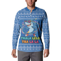 Brainrot Tralalero Tralala Shark Button Sweatshirt Christmas Funny - Wonder Print Shop