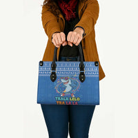 Brainrot Tralalero Tralala Shark Leather Bag Christmas Funny - Wonder Print Shop