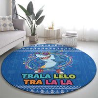 Brainrot Tralalero Tralala Shark Round Carpet Christmas Funny - Wonder Print Shop