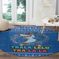 Brainrot Tralalero Tralala Shark Round Carpet Christmas Funny - Wonder Print Shop