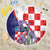 Croatia Hrvatska Checkerboard Beach Blanket Coat Of Arms With Iris Croatica