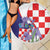 Croatia Hrvatska Checkerboard Beach Blanket Coat Of Arms With Iris Croatica