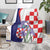 Croatia Hrvatska Checkerboard Blanket Coat Of Arms With Iris Croatica