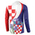 Croatia Hrvatska Checkerboard Button Sweatshirt Coat Of Arms With Iris Croatica