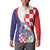 Croatia Hrvatska Checkerboard Button Sweatshirt Coat Of Arms With Iris Croatica