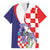 Croatia Hrvatska Checkerboard Family Matching Long Sleeve Bodycon Dress and Hawaiian Shirt Coat Of Arms With Iris Croatica