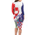 Croatia Hrvatska Checkerboard Family Matching Long Sleeve Bodycon Dress and Hawaiian Shirt Coat Of Arms With Iris Croatica