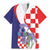 Croatia Hrvatska Checkerboard Family Matching Mermaid Dress and Hawaiian Shirt Coat Of Arms With Iris Croatica