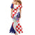 Croatia Hrvatska Checkerboard Family Matching Mermaid Dress and Hawaiian Shirt Coat Of Arms With Iris Croatica