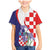 Croatia Hrvatska Checkerboard Family Matching Mermaid Dress and Hawaiian Shirt Coat Of Arms With Iris Croatica