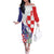 Croatia Hrvatska Checkerboard Family Matching Off The Shoulder Long Sleeve Dress and Hawaiian Shirt Coat Of Arms With Iris Croatica