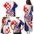 Croatia Hrvatska Checkerboard Family Matching Puletasi and Hawaiian Shirt Coat Of Arms With Iris Croatica