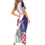 Croatia Hrvatska Checkerboard Family Matching Short Sleeve Bodycon Dress and Hawaiian Shirt Coat Of Arms With Iris Croatica