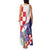 Croatia Hrvatska Checkerboard Family Matching Tank Maxi Dress and Hawaiian Shirt Coat Of Arms With Iris Croatica