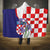 Croatia Hrvatska Checkerboard Hooded Blanket Coat Of Arms With Iris Croatica