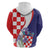 Croatia Hrvatska Checkerboard Hoodie Coat Of Arms With Iris Croatica