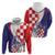 Croatia Hrvatska Checkerboard Hoodie Coat Of Arms With Iris Croatica