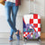 Croatia Hrvatska Checkerboard Luggage Cover Coat Of Arms With Iris Croatica