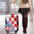 Croatia Hrvatska Checkerboard Luggage Cover Coat Of Arms With Iris Croatica