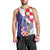 Croatia Hrvatska Checkerboard Men Tank Top Coat Of Arms With Iris Croatica