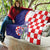 Croatia Hrvatska Checkerboard Quilt Coat Of Arms With Iris Croatica