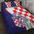 Croatia Hrvatska Checkerboard Quilt Bed Set Coat Of Arms With Iris Croatica