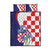 Croatia Hrvatska Checkerboard Quilt Bed Set Coat Of Arms With Iris Croatica