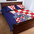 Croatia Hrvatska Checkerboard Quilt Bed Set Coat Of Arms With Iris Croatica