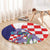 Croatia Hrvatska Checkerboard Round Carpet Coat Of Arms With Iris Croatica