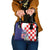 Croatia Hrvatska Checkerboard Shoulder Handbag Coat Of Arms With Iris Croatica