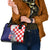 Croatia Hrvatska Checkerboard Shoulder Handbag Coat Of Arms With Iris Croatica