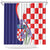 Croatia Hrvatska Checkerboard Shower Curtain Coat Of Arms With Iris Croatica