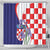 Croatia Hrvatska Checkerboard Shower Curtain Coat Of Arms With Iris Croatica