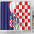 Croatia Hrvatska Checkerboard Shower Curtain Coat Of Arms With Iris Croatica