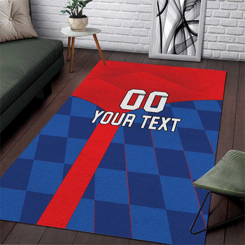 Custom Croatia Football Area Rug Hrvatska Nogometna Reprezentacija