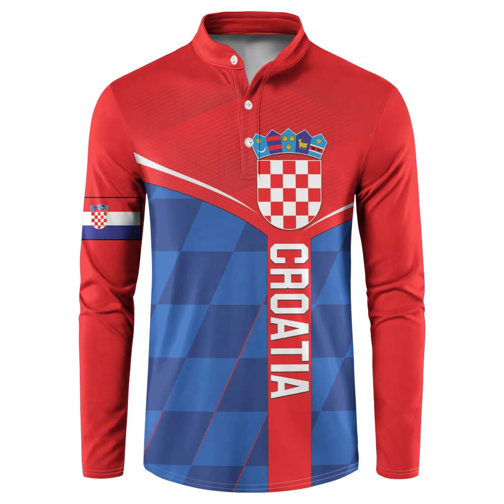 Custom Croatia Football Button Sweatshirt Hrvatska Nogometna Reprezentacija