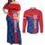 Custom Croatia Football Couples Matching Off Shoulder Maxi Dress and Long Sleeve Button Shirt Hrvatska Nogometna Reprezentacija