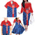 Custom Croatia Football Family Matching Off The Shoulder Long Sleeve Dress and Hawaiian Shirt Hrvatska Nogometna Reprezentacija