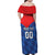 Custom Croatia Football Family Matching Off Shoulder Maxi Dress and Hawaiian Shirt Hrvatska Nogometna Reprezentacija