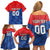 Custom Croatia Football Family Matching Off Shoulder Short Dress and Hawaiian Shirt Hrvatska Nogometna Reprezentacija