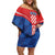 Custom Croatia Football Family Matching Off Shoulder Short Dress and Hawaiian Shirt Hrvatska Nogometna Reprezentacija